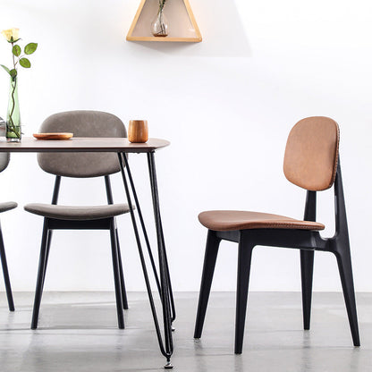 Modern Minimalist Curved Seat Cushion Polypropylene Synthetic Fabric Sponge Dining Chair Backrest For Dining Room