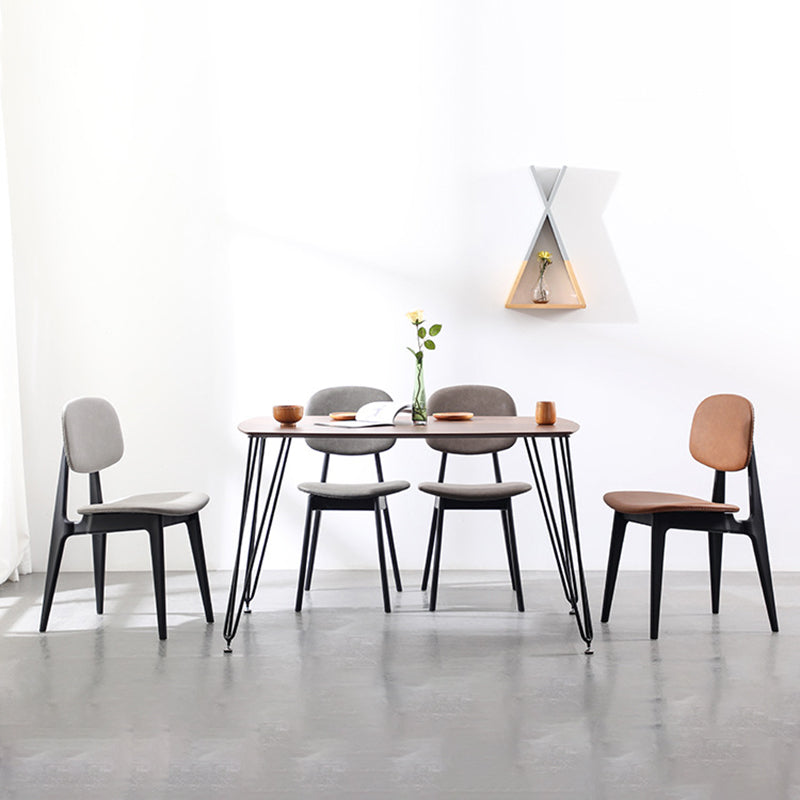 Modern Minimalist Curved Seat Cushion Polypropylene Synthetic Fabric Sponge Dining Chair Backrest For Dining Room