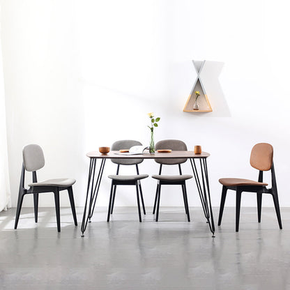 Modern Minimalist Curved Seat Cushion Polypropylene Synthetic Fabric Sponge Dining Chair Backrest For Dining Room