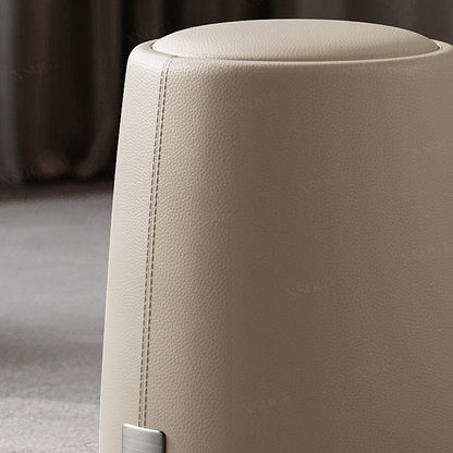 Modern Minimalist Microfiber Leather Round Sponge Low Stool Backless Armless For Living Room