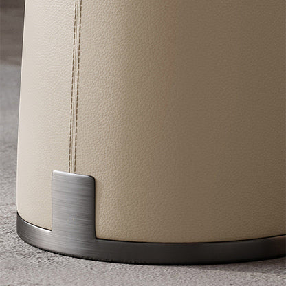 Modern Minimalist Microfiber Leather Round Sponge Low Stool Backless Armless For Living Room