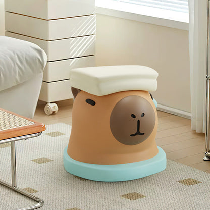 Contemporary Creative Kids Resin Cartoon Dolphin Shaped Low Stool Backless Armless For Living Room