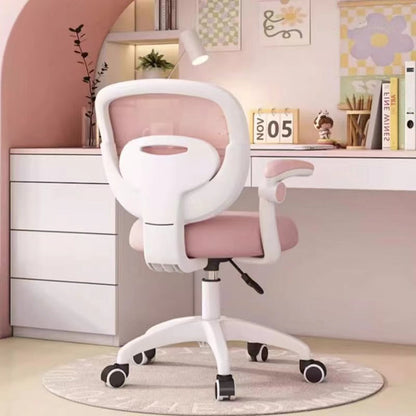 Modern Minimalist Kids Fabric Nylon Plastic Stainless Steel Mid-Back Height Adjustable Desk Chair Backrest Armrest Footrest For Home Office