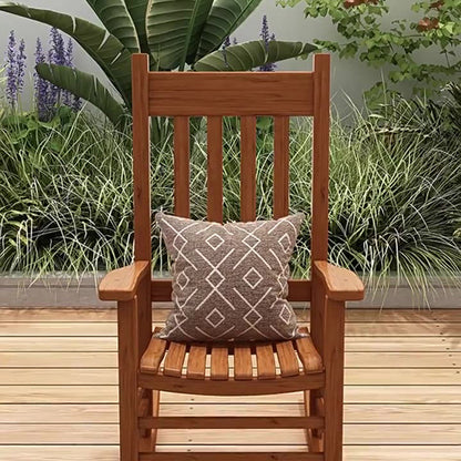 Modern Minimalist Curved Poplar Wood Rocking Chair Backrest Armrest For Living Room