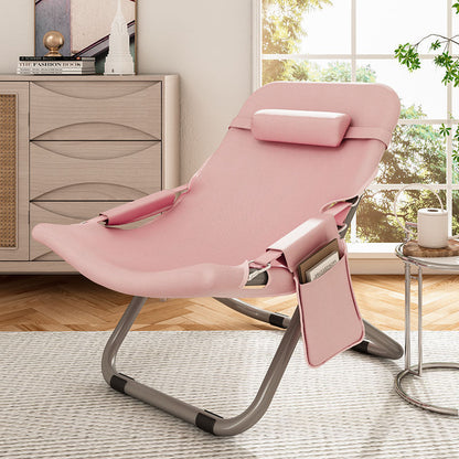 Modern Minimalist Rectangular Oxford Cloth Carbon Steel Recliner Armrest Backrest For Living Room