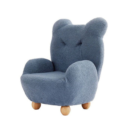 Contemporary Creative Kids Bear Shape Lamb Fleece Rubberwood Sponge Sofa Backrest Armrest For Living Room