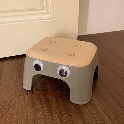 Contemporary Creative Kids Rectangular PP Plastic Stackable Low Stool Backless Armless For Living Room
