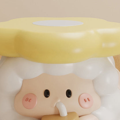 Contemporary Creative Kids Resin Sheep-Shape Low Stool For Entryway, Living Room, Bedroom