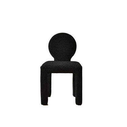 Modern Minimalist Square Rectangular Round Trapezoid Teddy Fleece Solid Wood Plywood Dining Chair Backrest Armless For Dining Room & Kitchen