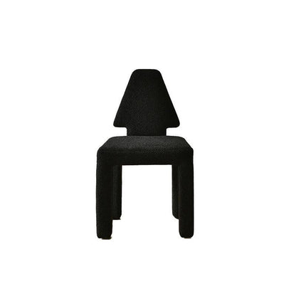 Modern Minimalist Square Rectangular Round Trapezoid Teddy Fleece Solid Wood Plywood Dining Chair Backrest Armless For Dining Room & Kitchen