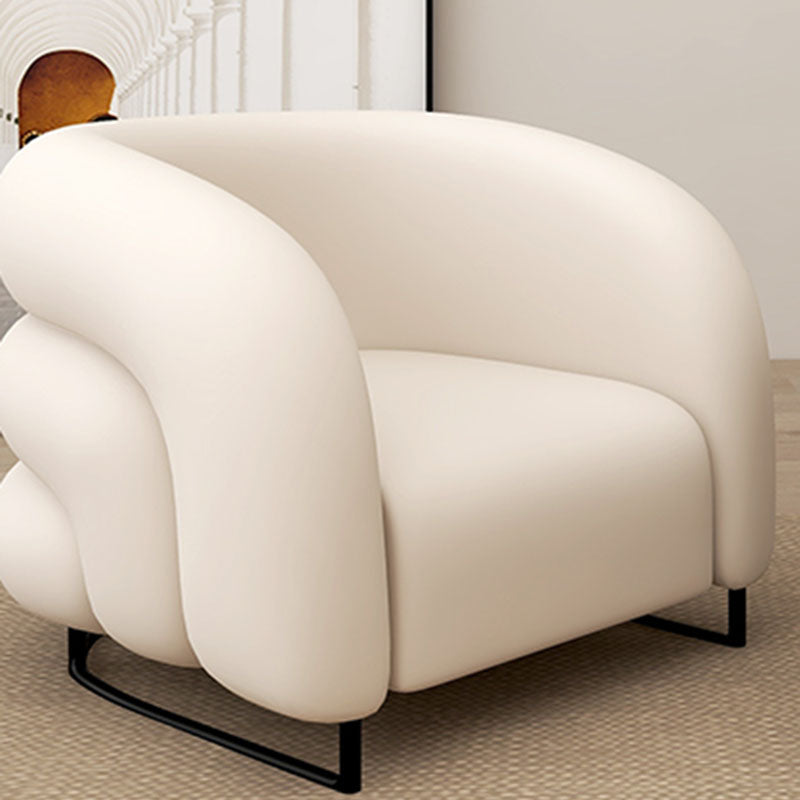 Modern Luxury Square Rectangular Solid Wood Plywood Carbon Steel Velvet Accent Chair Backrest Armrest For Living Room