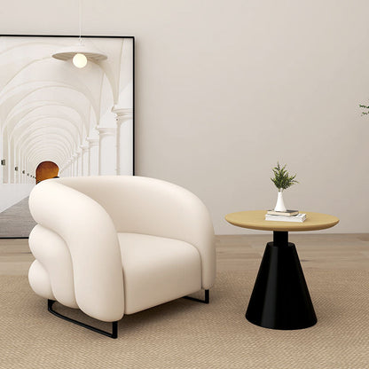 Modern Luxury Square Rectangular Solid Wood Plywood Carbon Steel Velvet Accent Chair Backrest Armrest For Living Room