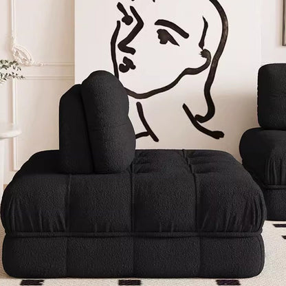 Modern Minimalist Square Rectangular Solid Wood Pebble Velvet Fine Linen Suede Velvet Oil Wax Leather Removable Sofa Backrest Footrest For Living Room