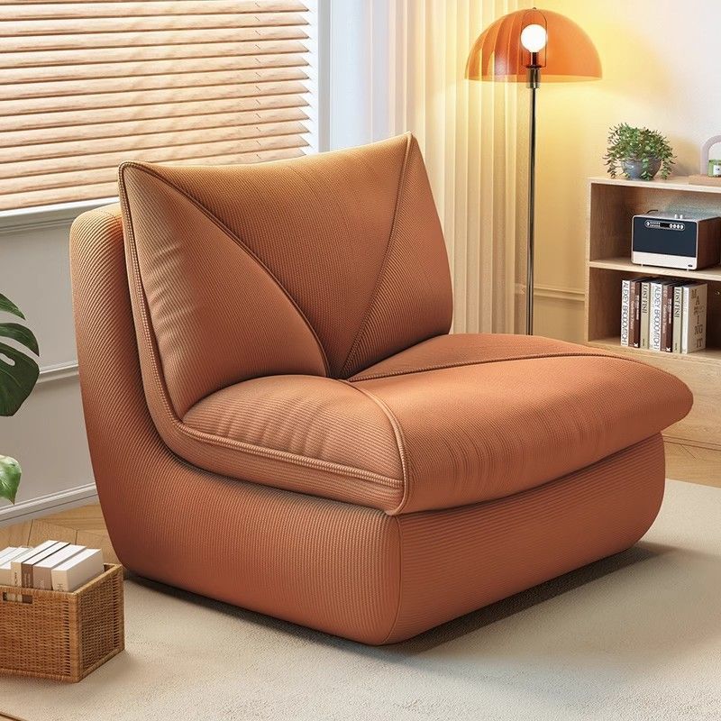 Modern Minimalist Square Rectangular Corduroy Rebound Sponge Compressible Lazy Sofa Backrest Armless For Living Room