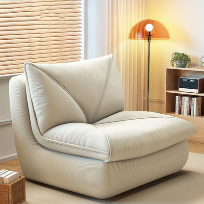 Modern Minimalist Square Rectangular Corduroy Rebound Sponge Compressible Lazy Sofa Backrest Armless For Living Room