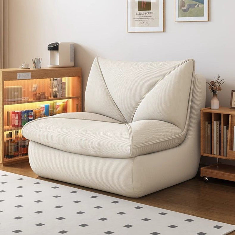 Modern Minimalist Square Rectangular Corduroy Rebound Sponge Compressible Lazy Sofa Backrest Armless For Living Room