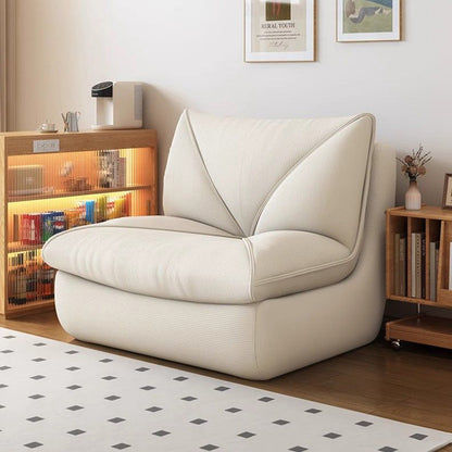 Modern Minimalist Square Rectangular Corduroy Rebound Sponge Compressible Lazy Sofa Backrest Armless For Living Room