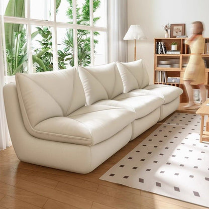Modern Minimalist Square Rectangular Corduroy Rebound Sponge Compressible Lazy Sofa Backrest Armless For Living Room