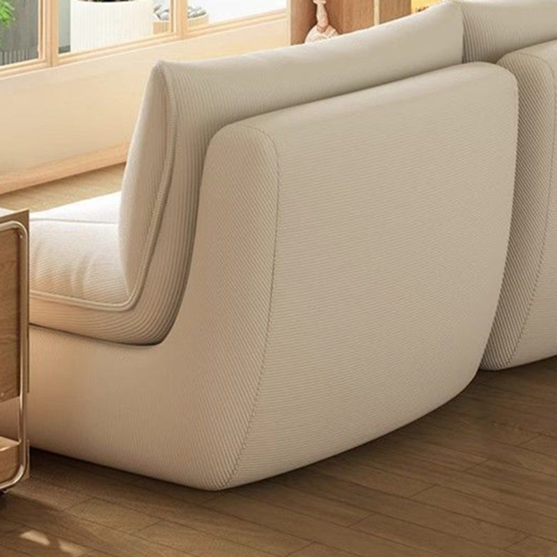 Modern Minimalist Square Rectangular Corduroy Rebound Sponge Compressible Lazy Sofa Backrest Armless For Living Room