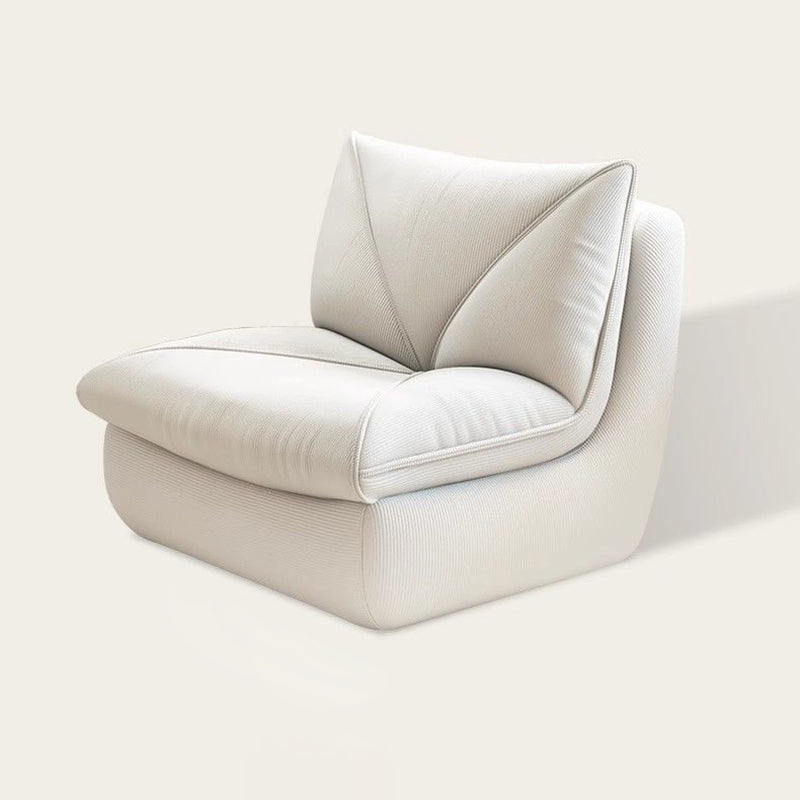 Modern Minimalist Square Rectangular Corduroy Rebound Sponge Compressible Lazy Sofa Backrest Armless For Living Room