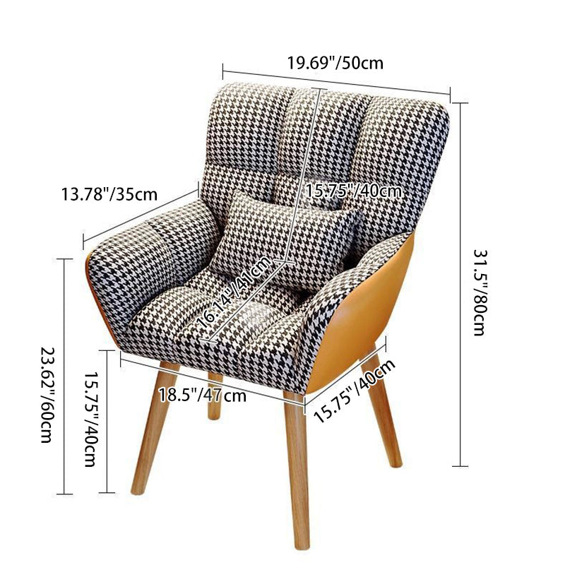 Modern Minimalist Square Rectangular Cotton-linen Velvet Iron 360°Swivel Vanity Stool Backrest Armrest For Bedroom