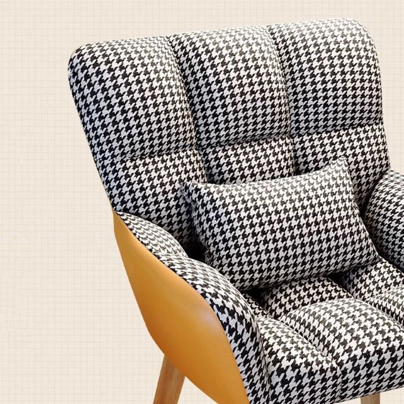 Modern Minimalist Square Rectangular Cotton-linen Velvet Iron 360°Swivel Vanity Stool Backrest Armrest For Bedroom