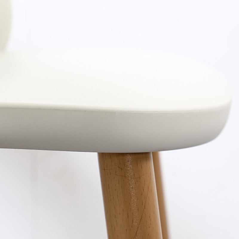 Modern Minimalist Square PP Iron Dining Chair Backrest Armrest For Dining Room & Kitchen