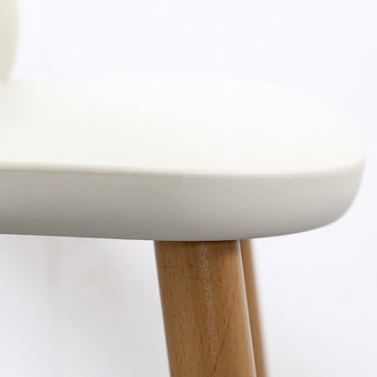Modern Minimalist Square PP Iron Dining Chair Backrest Armrest For Dining Room & Kitchen