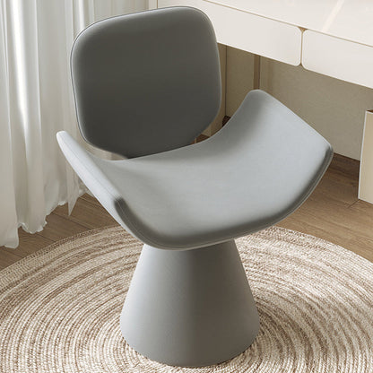 Modern Minimalist Square Rectangular Matte Velvet Solid Wood 360°Swivel Vanity Stool Backrest Armrest For Bedroom