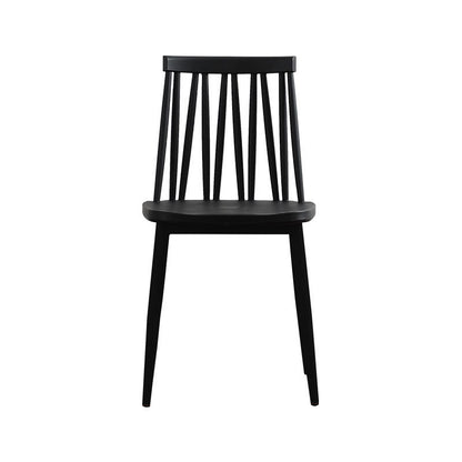 Modern Minimalist Square Rectangular Plastic Iron Dining Chair Backrest Armless For Dining Room & Kitchen