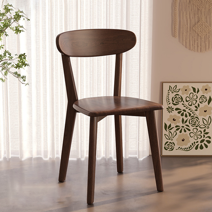 Traditional Chinese Square Rectangular Rubberwood Dining Chair Backrest Armless For Dining Room & Kitchen