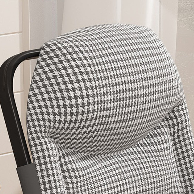 Modern Minimalist Square Rectangular Cotton-linen Synthetic Fabric Polyester Fiber Iron Foldable Recliner Backrest Armrest For Living Room