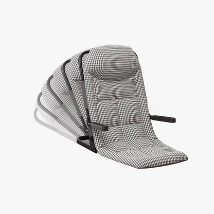 Modern Minimalist Square Rectangular Cotton-linen Synthetic Fabric Polyester Fiber Iron Foldable Recliner Backrest Armrest For Living Room