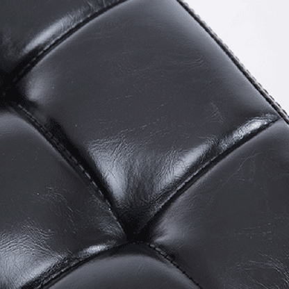 Modern Minimalist Square Rectangular Faux Nappa Leather Carbon Steel Swivel Height-adjustable Bar Stool Backrest Armless For Dining Room & Kitchen