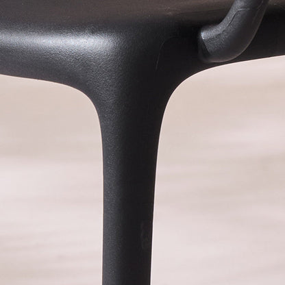Modern Minimalist Square PP PE Rattan Weaving Dining Chair Backrest Armrest For Dining Room & Kitchen