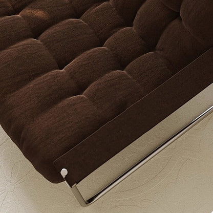 Contemporary Nordic Square Rectangular Corduroy Stainless Steel Accent Chair Backrest Armrest For Living Room