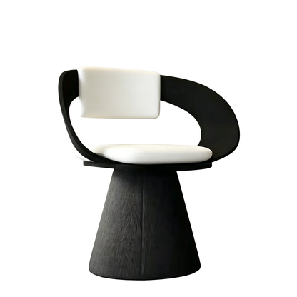 Contemporary Nordic Square Rectangular Velvet Pine Wood Swivel Dining Chair Backrest Armless For Dining Room & Kitchen