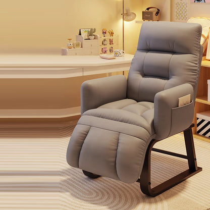 Modern Minimalist Square Rectangular Synthetic Fabric Corduroy Iron Recliner Backrest Armrest For Living Room