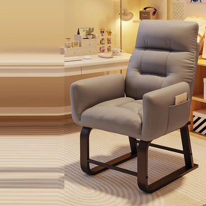 Modern Minimalist Square Rectangular Synthetic Fabric Corduroy Iron Recliner Backrest Armrest For Living Room
