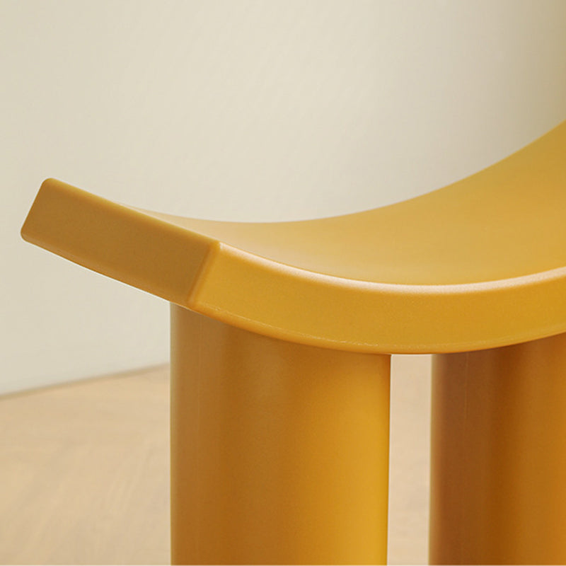 Contemporary Nordic Rectangular Plastic Low Stool For Living Room