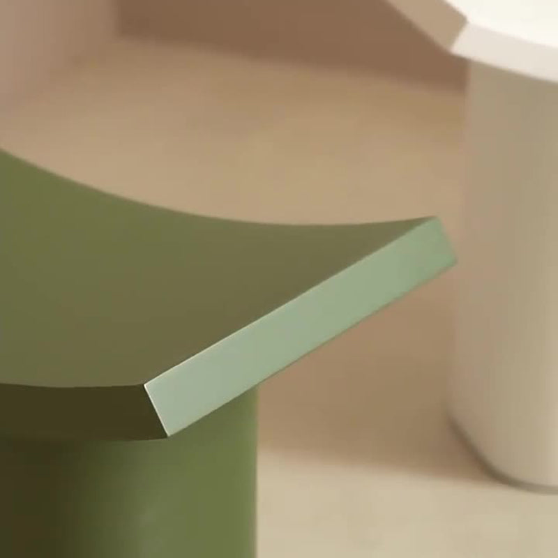 Contemporary Nordic Rectangular Plastic Low Stool For Living Room