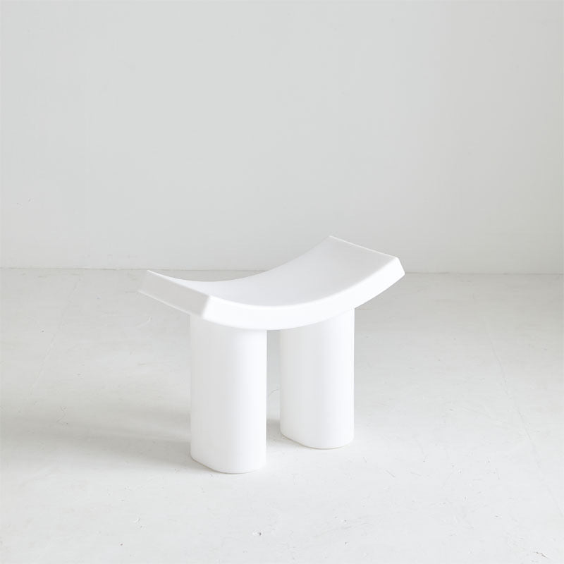 Contemporary Nordic Rectangular Plastic Low Stool For Living Room