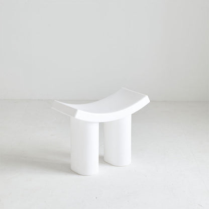 Contemporary Nordic Rectangular Plastic Low Stool For Living Room