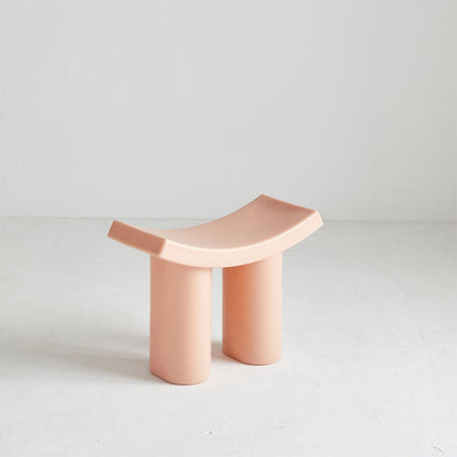 Contemporary Nordic Rectangular Plastic Low Stool For Living Room