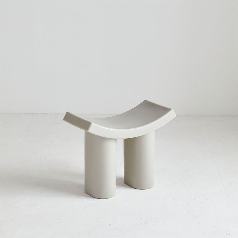 Contemporary Nordic Rectangular Plastic Low Stool For Living Room