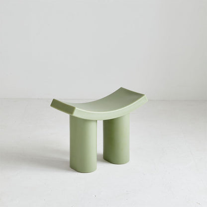 Contemporary Nordic Rectangular Plastic Low Stool For Living Room