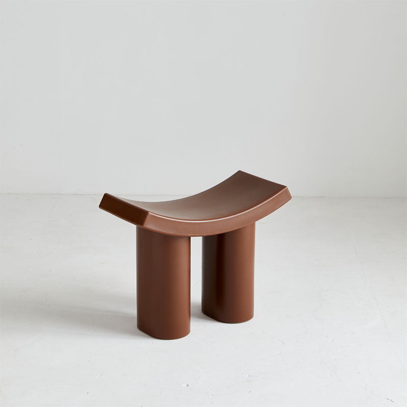 Contemporary Nordic Rectangular Plastic Low Stool For Living Room