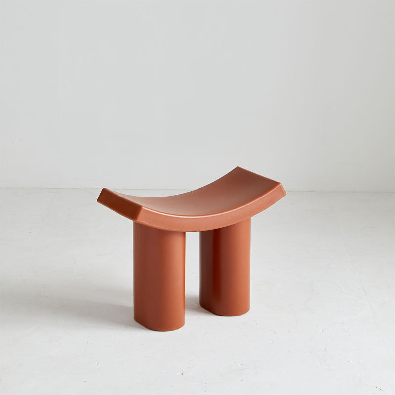 Contemporary Nordic Rectangular Plastic Low Stool For Living Room