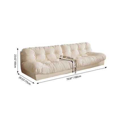 Modern Minimalist Rectangular Corduroy MDF Sofa Backrest Armless For Living Room