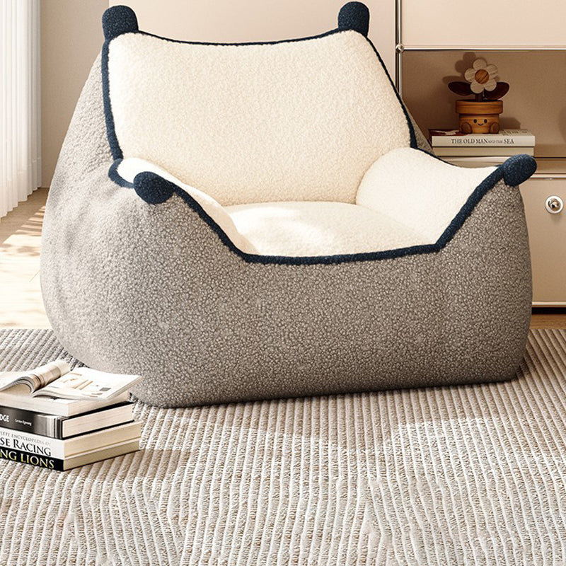 Contemporary Creative Square Rectangular Lamb Fleece EPS Lazy Sofa Backrest Armrest For Living Room
